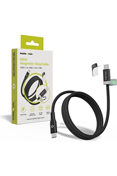 Mobile Origin 60W Μαγνητικό Καλώδιο StayCable USB-C σε USB-C 1,5μ CB6