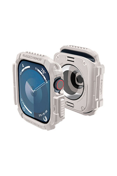 Spigen Ανθεκτική Θωρακισμένη Θήκη Σιλικόνης σε Μπεζ χρώμα για Apple Watch Ser...