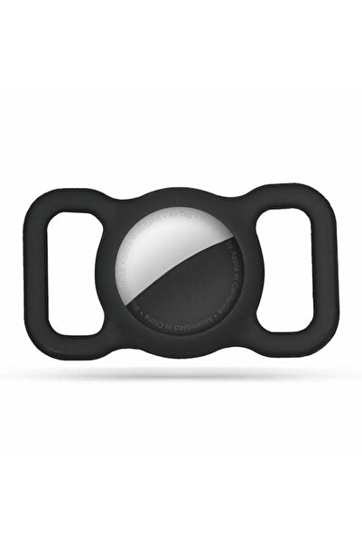 Tech-Protect Θήκη σιλικόνης για AirTag για κολάρο κατοικίδιου, σε μαύρο χρώμα