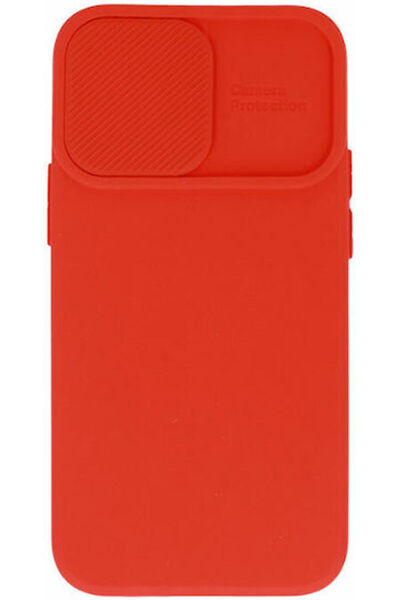 OEM Camshield Μαλακή Πίσω Θήκη Σιλικόνης 0.2mm Κόκκινο (iPhone 13 Pro)