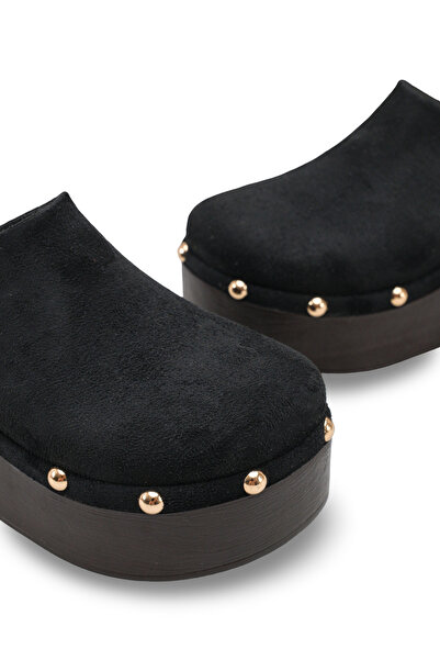 Riccon Γυναικείες Παντόφλες Astra Clara 0012521 Μαύρο Σουέντ