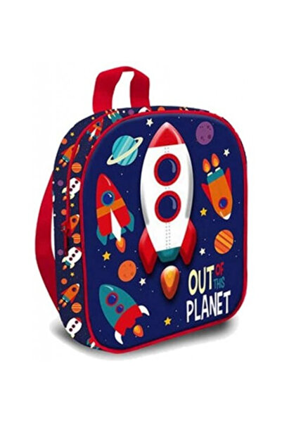 KIDSEUROSWAN Σακίδιο πλάτης νηπιαγωγείου 3D, 1 θήκη, Πλανήτες 24x19x8 εκ.