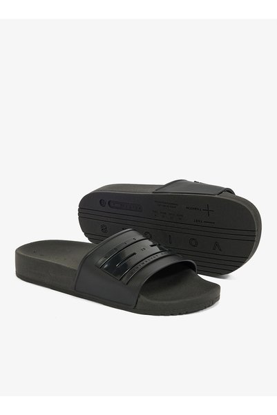 VOICES Slide London Women's Anti Slip Sole Single Strap Sandals-Black/Black, size-38