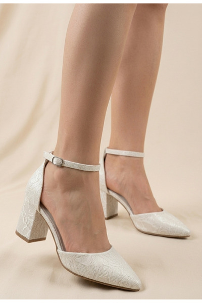 ŞAH Δαντελωτά παπούτσια νυφικού φορέματος 5 εκ. για γάμο και βραδινό φόρεμα