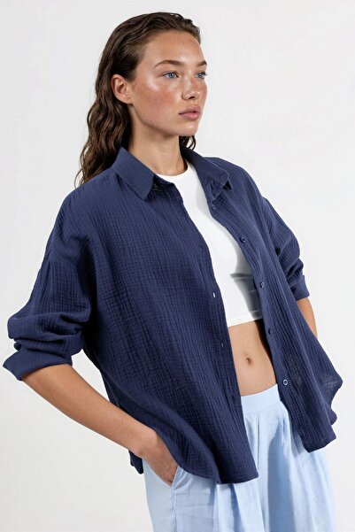 Hiccup BUSEM Textured cotton button-down shirt