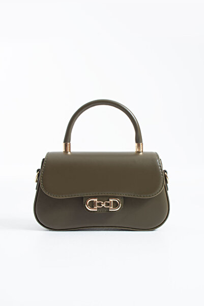 DEV 3 ADAM NÇS Χακί Τσάντα Μπαγκέτα με Κάλυμμα, Γυναικεία Τσάντα Χιαστί