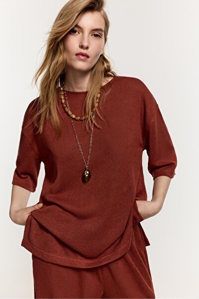 LEFTIES Kısa triko t-shirt