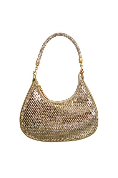 velve Βραδινή τσάντα FIZ HOBO, με στρας και αποσπώμενο τεταρτερόσχημο τμήμα, ...