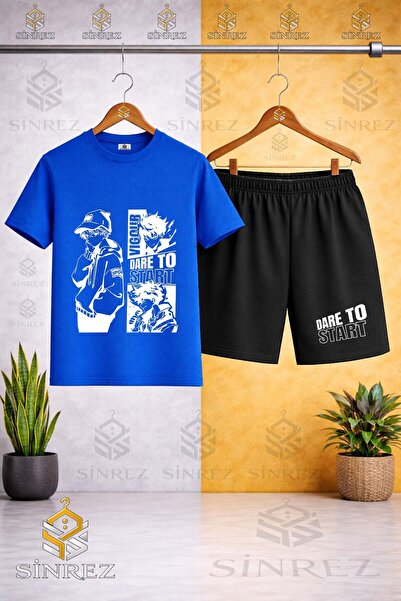 SİNREZ Tricou unisex pentru copii DARETO STRAT ALB cu imprimeu și gât rotund ...