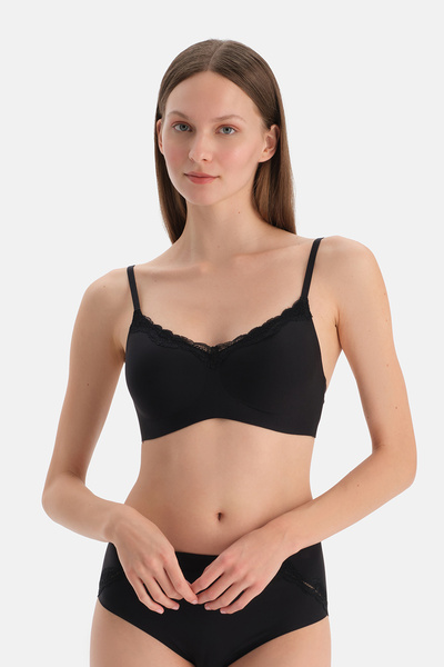 Dagi Μαύρο σουτιέν Joyce Lace χωρίς ραφές και χωρίς μπανέλες με λεπτομέρειες