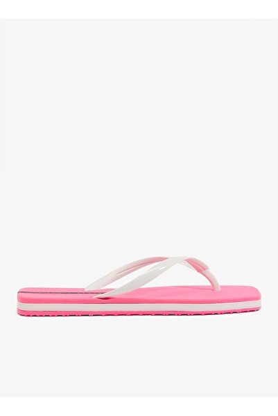 VOICES Slim Women's Flip Flops With Square Shape Sole-Pink/White, size-37/38