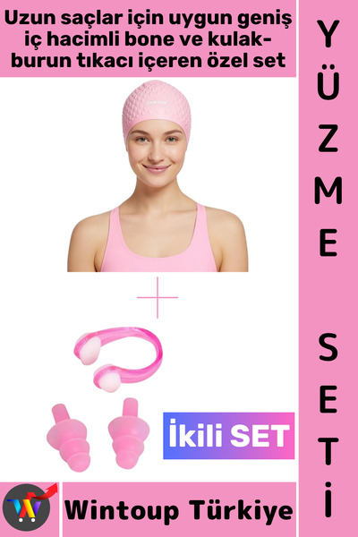 Wintoup # Εύκαμπτο σκουφάκι μαλλιών από σιλικόνη, αδιάβροχο για πισίνα και θά...