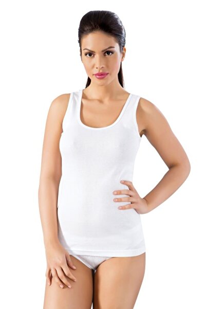 LÜXDRM Women's 100% Cotton Thick Strap U-Neck 2-Piece Ribbed Undershirt (with...