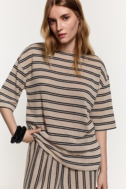 LEFTIES Kısa triko t-shirt