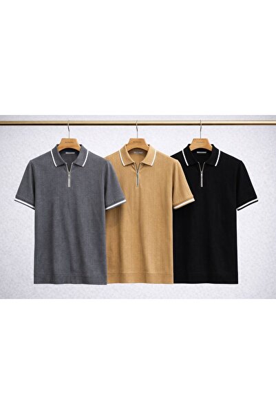 ixir 3-Piece Advantageous Set Men's Short Sleeve Polyoyaka Tricot T-Shirt 100...