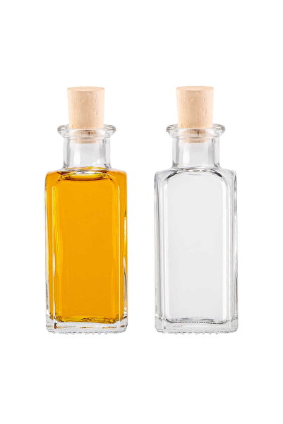 Roxero Σετ 30 μπουκαλιών Quadra 100 ml με φελλό – Διαφανές μπουκάλι για ποτά,...