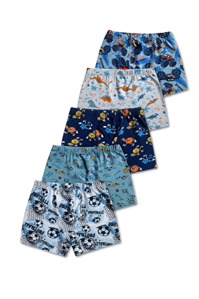 Panfilia 95% βαμβάκι, αγορίστικο σετ μπόξερ από χτενισμένο βαμβάκι Lycra 5 τε...