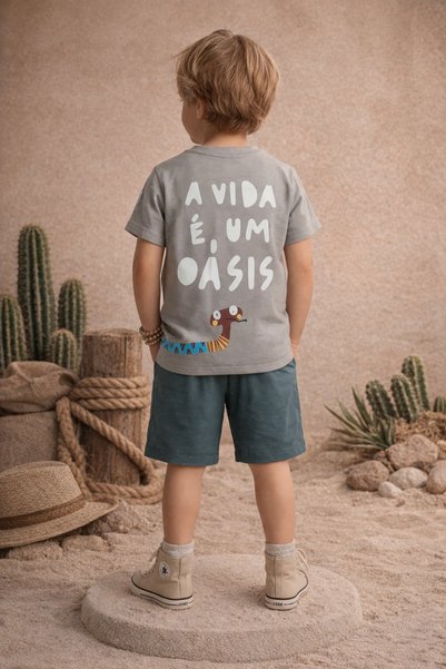 Zuzu Boy's Summer 2-Piece Set Comfortable Stylish Daily Combination Set with Shorts