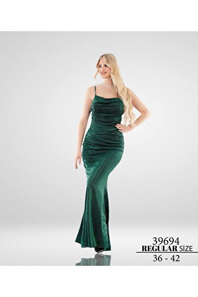 asyadabutik Γυναικείο βραδινό φόρεμα από ύφασμα με στράπλες και ντραπέ σχέδιο...