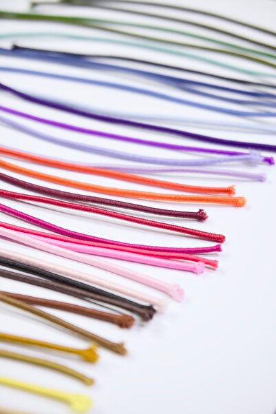 Dokumarkt 1.5 mm İnce Yuvarlak Lastik İp 2’şer Metre Set (40 Renk) - Bileklik Maske Louise Carmen Defter Kılıfı Lastiği