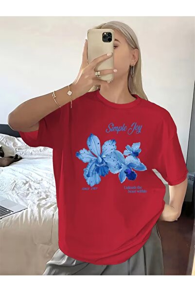 PAVRO Unisex Tshirt Quality Fabric Simple Flower Printed Comfortable Fit Tshirt