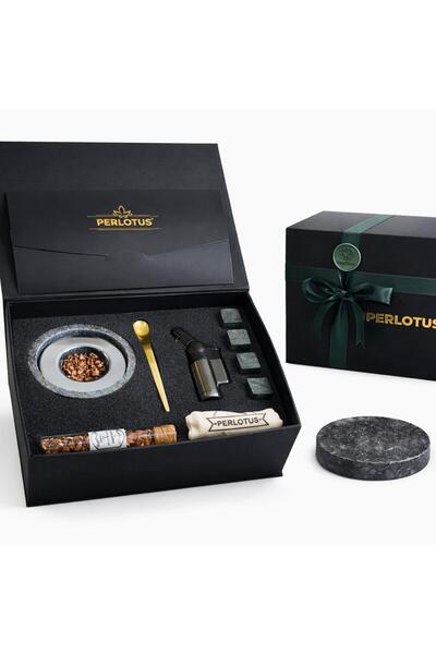 PERLOTUS Marble Whiskey Smoking Device, Premium Gift Boxed Lighter, Cooling S...
