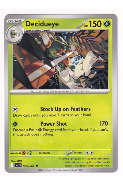 Pokemon Decidueye #5 Shrouded Fable Oyun Kartı
