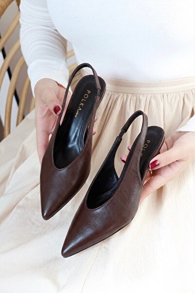 POLKA STORE Γυναικεία παπούτσια Grand Vintage με μυτερή μύτη και χαμηλό τακούνι