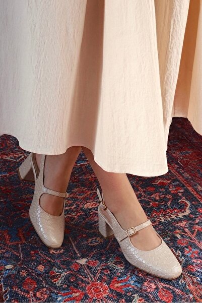 POLKA STORE Γυναικεία παπούτσια Coco Mary Jane Vintage με κοντό τακούνι και κ...