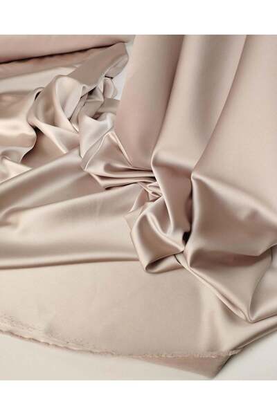 Kumaş Parça Ασετάτ σατέν σε χρώμα ροζ με αποχρώσεις της στάχτης, Πλάτος: 140 εκ.