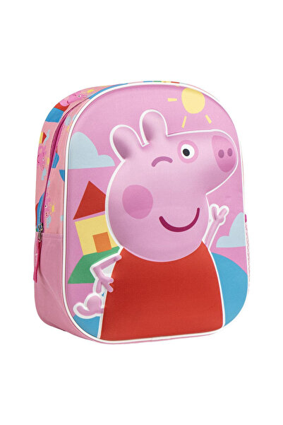 Peppa Pig Rucsac 3D pentru grădiniță, 1 compartiment, 31x25x10 cm, Roz