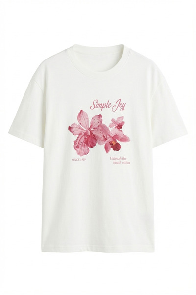 HAZELANNA Απλή Χαρά Λευκό Μπλουζάκι