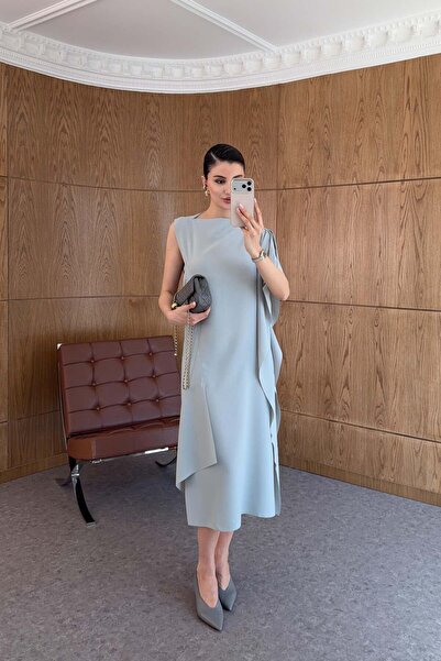 HAZELANNA Φόρεμα σε ανοιχτόχρωμο μέντα χρώμα με σχέδια