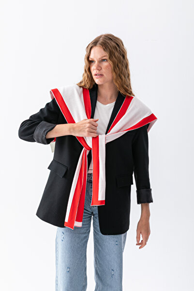 Wega Moda Διπλής όψης με ρέλι Patchwork σχέδιο Πλεκτό μαντήλι – Αθλητικό σάλι...