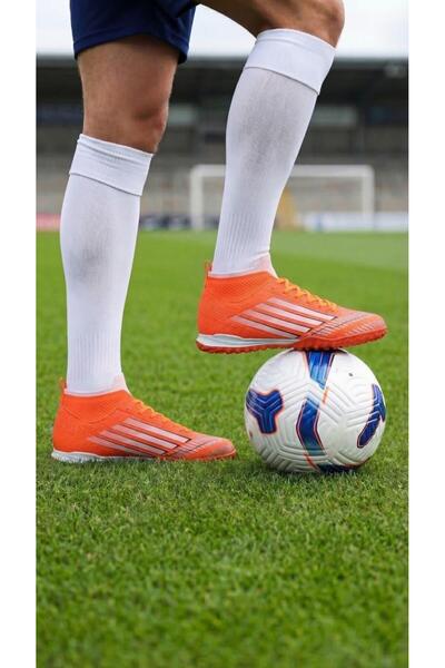 QUNDIR Ανδρικά πλεκτά αθλητικά παπούτσια ποδοσφαίρου Astroturf με κάλτσες