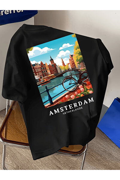 gencerco Mr. amsterdam graffiti design printed premium oversize t-shirt