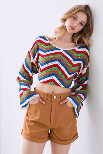 bacc Τζιν σορτς ψηλόμεσο με διπλό τελείωμα σε χρώμα καμηλό