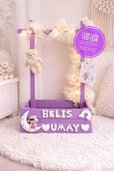 HEDİYE724 40 Uçurma sepeti anne bebek hediyelik TEYZE / HALA SEPETİ LED IŞIK ...