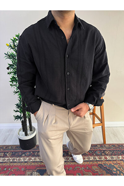 blucombin Patterned Linen Shirt Cotton Regular