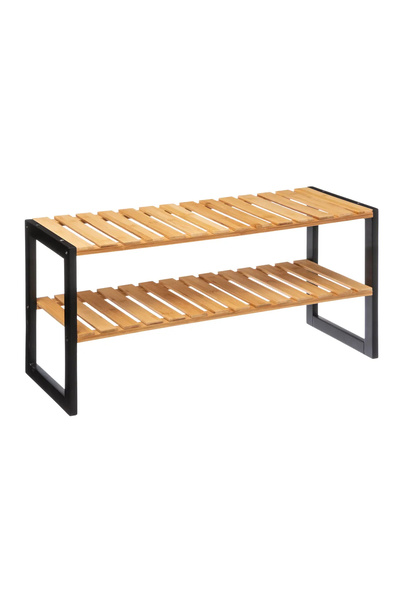 Brius Suport pantofi 6 perechi 5Five Bamboo, din bambus, 70x26x34 cm, negru