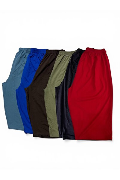 SEWANO 6 ΤΕΜΑΧΙΑ ΜΙΚΤΩΝ ΧΡΩΜΑΤΩΝ Oversize Βαμβακερό Χτενισμένο Σορτς Κάπρι Μπ...