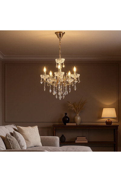 HAMER Modern Chandelier Gold+Silver Chandeliere14*5