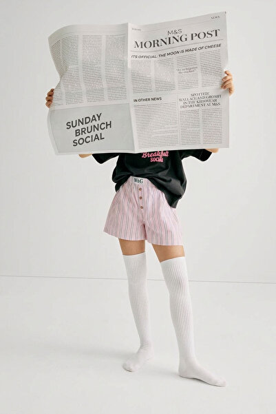 EFFE Λεπτές κάλτσες παιδικές από βαμβακερό μείγμα με κορδόνια πάνω από το γόνατο