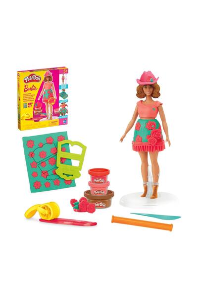 Hasbro Play-Doh Modă B. Păpuși de designer cu motive florale și franjuri (G1360)