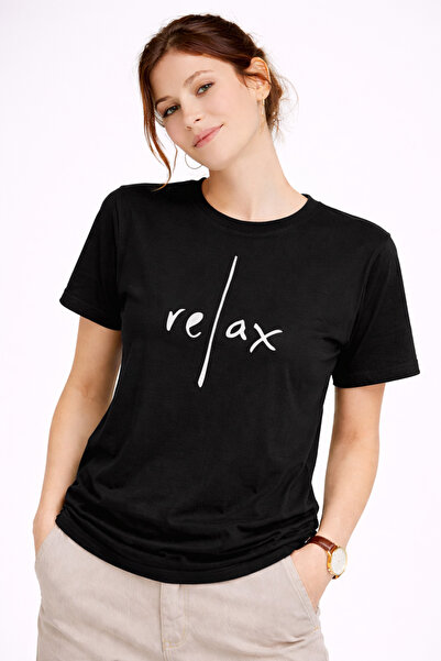 NEVERMIND Women's T-Shirt Basic Minimal Printed Relax Written Casual Comforta...