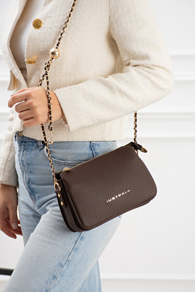 Just Polo Women's New Season Stylish 3-Compartment Hand & Shoulder Bag with C...