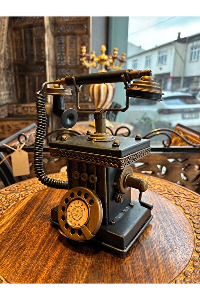 Vintage DEKORATİF METAL TELEFON