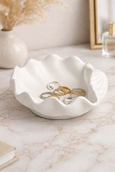 Tudi Home Decorative Sea Shell Clamshell Insert Ring Holder Jewelry Organizer...