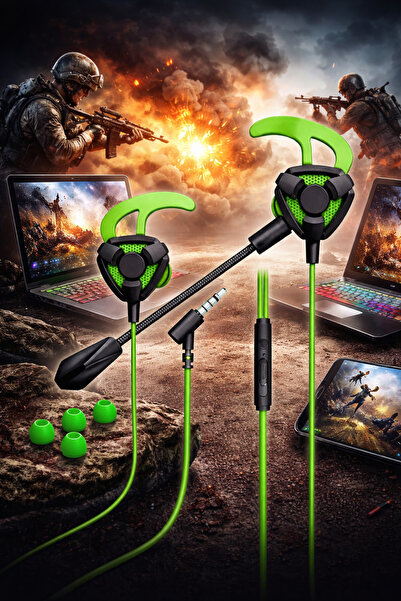 MultiZone Gaming Oyuncu Kulaklığı Mikrofonlu Kulak İçi PC Telefon Basslı Gürü...
