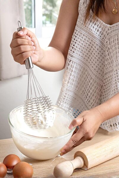 EASERA TİCARET Luxury Braided Stainless Steel Whisk & Professional Dough and ...